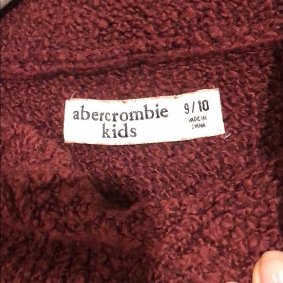Abercrombie Burgundy Sweater w/ Hood - Picture 3 of 3